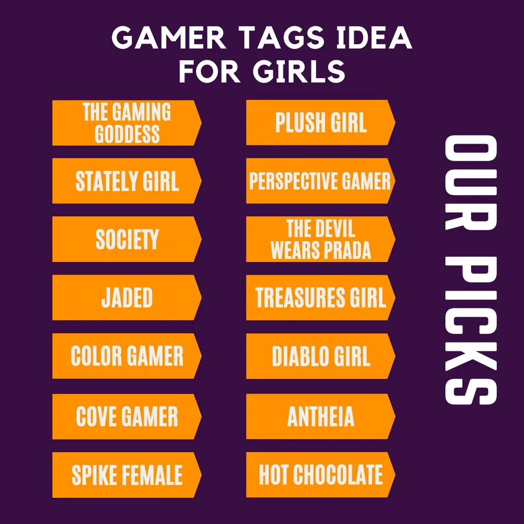 651+ Unique Gamer Tags Idea For Girls - Names - Good Name